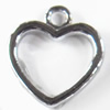 Zinc Alloy Charm/Pendant, Heart, 13x15mm, Sold by PC