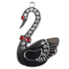 Zinc Alloy Charm/Pendant with Crystal, Goose, 21x34mm, Sold by PC