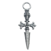 Pendant, Zinc Alloy Jewelry Findings, Cross 21x58mm, Sold by Bag