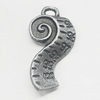 Pendant, Zinc Alloy Jewelry Findings, 11x22mm, Sold by Bag