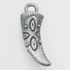 Pendant, Zinc Alloy Jewelry Findings, 28x9mm, Sold by Bag