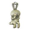 Pendant, Zinc Alloy Jewelry Findings, Rabbit 11x32mm, Sold by Bag