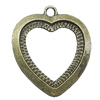 Zinc Alloy Pendant Settings, Outside diameter:31x37mm Interior diameter:25x26mm, Sold by PC