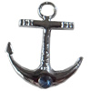 Zinc Alloy Charm/Pendant with Crystal, 18x22mm, Sold by PC