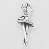 Pendant, Zinc Alloy Jewelry Findings, 9x22mm, Sold by Bag