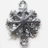 Zinc Alloy Connector, Snow, 19x25mm, Sold by PC