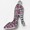 Zinc Alloy Charm/Pendant with Crystal, 23x26mm, Sold by PC
