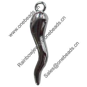 Zinc Alloy Charm/Pendant, 6x29mm, Sold by PC