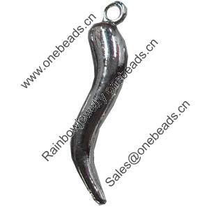 Zinc Alloy Charm/Pendant, 4x24mm, Sold by PC