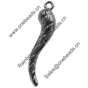 Zinc Alloy Charm/Pendant, 6x32mm, Sold by PC