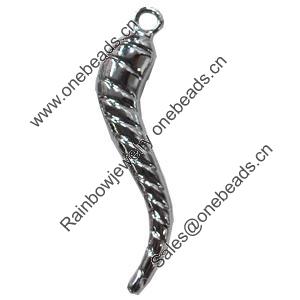 Zinc Alloy Charm/Pendant, 7x45mm, Sold by PC