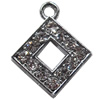 Zinc Alloy Charm/Pendant with Crystal, 14x16mm, Sold by PC