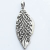 Pendant, Zinc Alloy Jewelry Findings, Leaf, 8x24mm, Sold by Bag