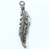 Pendant, Zinc Alloy Jewelry Findings, Leaf, 7x31mm, Sold by Bag