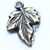 Pendant, Zinc Alloy Jewelry Findings, Leaf, 13x20mm, Sold by Bag