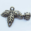 Pendant, Zinc Alloy Jewelry Findings, 23x16mm, Sold by Bag