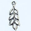 Pendant, Zinc Alloy Jewelry Findings, Leaf, 8x23mm, Sold by Bag