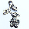 Pendant, Zinc Alloy Jewelry Findings, 10x18mm, Sold by Bag