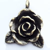 Pendant, Zinc Alloy Jewelry Findings, Flower, 20x25mm, Sold by Bag