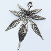 Pendant, Zinc Alloy Jewelry Findings, Leaf, 26x34mm, Sold by Bag