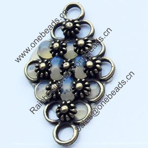Connector, Zinc Alloy Jewelry Findings, 17x29mm, Sold by Bag