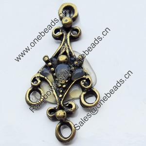 Connector, Zinc Alloy Jewelry Findings, 13x28mm, Sold by Bag