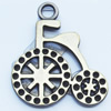 Pendant, Zinc Alloy Jewelry Findings, 26x32mm, Sold by Bag