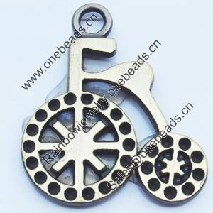 Pendant, Zinc Alloy Jewelry Findings, 26x32mm, Sold by Bag