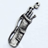 Pendant, Zinc Alloy Jewelry Findings, 11x42mm, Sold by Bag