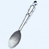 Pendant, Zinc Alloy Jewelry Findings, Spoon, 11x53mm, Sold by Bag
