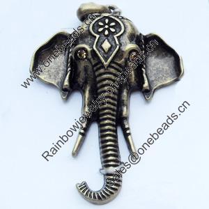 Pendant, Zinc Alloy Jewelry Findings, 34x46mm, Sold by Bag