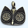 Pendant, Zinc Alloy Jewelry Findings, 24x18mm, Sold by Bag
