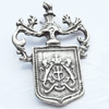 Pendant, Zinc Alloy Jewelry Findings, 26x36mm, Sold by Bag