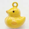Brass Enamel Small Bell Charm, Lead-free 17x17x14mm Hole:about 2mm, Sold by PC