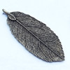 Pendant, Zinc Alloy Jewelry Findings, Leaf, 19x49mm, Sold by Bag