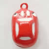 Brass Enamel Small Bell Charm, Lead-free 20x14.5x15mm, Hole:about 2mm, Sold by PC