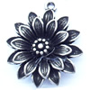 Pendant, Zinc Alloy Jewelry Findings, Flower, 25x28mm, Sold by Bag