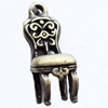 Pendant, Zinc Alloy Jewelry Findings, Chair, 8x20mm, Sold by Bag