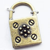Pendant, Zinc Alloy Jewelry Findings, 14x23mm, Sold by Bag