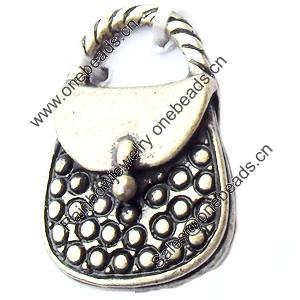 Pendant, Zinc Alloy Jewelry Findings, 12x18mm, Sold by Bag