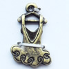 Pendant, Zinc Alloy Jewelry Findings, 12x18mm, Sold by Bag