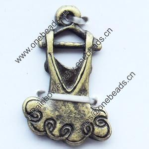 Pendant, Zinc Alloy Jewelry Findings, 12x18mm, Sold by Bag