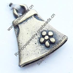 Pendant, Zinc Alloy Jewelry Findings, 10x12mm, Sold by Bag