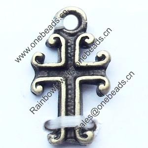 Pendant, Zinc Alloy Jewelry Findings, 6x11mm, Sold by Bag