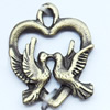 Pendant, Zinc Alloy Jewelry Findings, 15x19mm, Sold by Bag