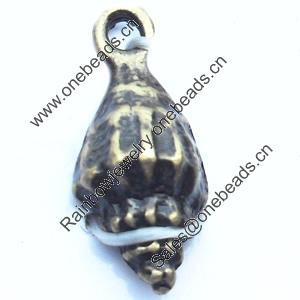 Pendant, Zinc Alloy Jewelry Findings, 9x19mm, Sold by Bag