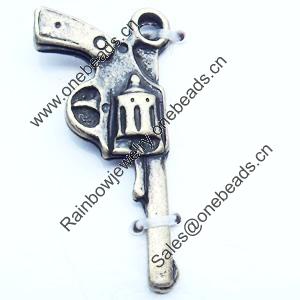 Pendant, Zinc Alloy Jewelry Findings, 12x24mm, Sold by Bag