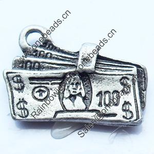 Pendant, Zinc Alloy Jewelry Findings, 13x17mm, Sold by Bag