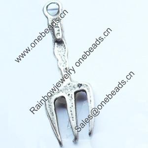 Pendant, Zinc Alloy Jewelry Findings, 7x21mm, Sold by Bag