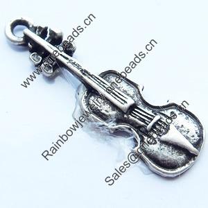 Pendant, Zinc Alloy Jewelry Findings, 7x24mm, Sold by Bag